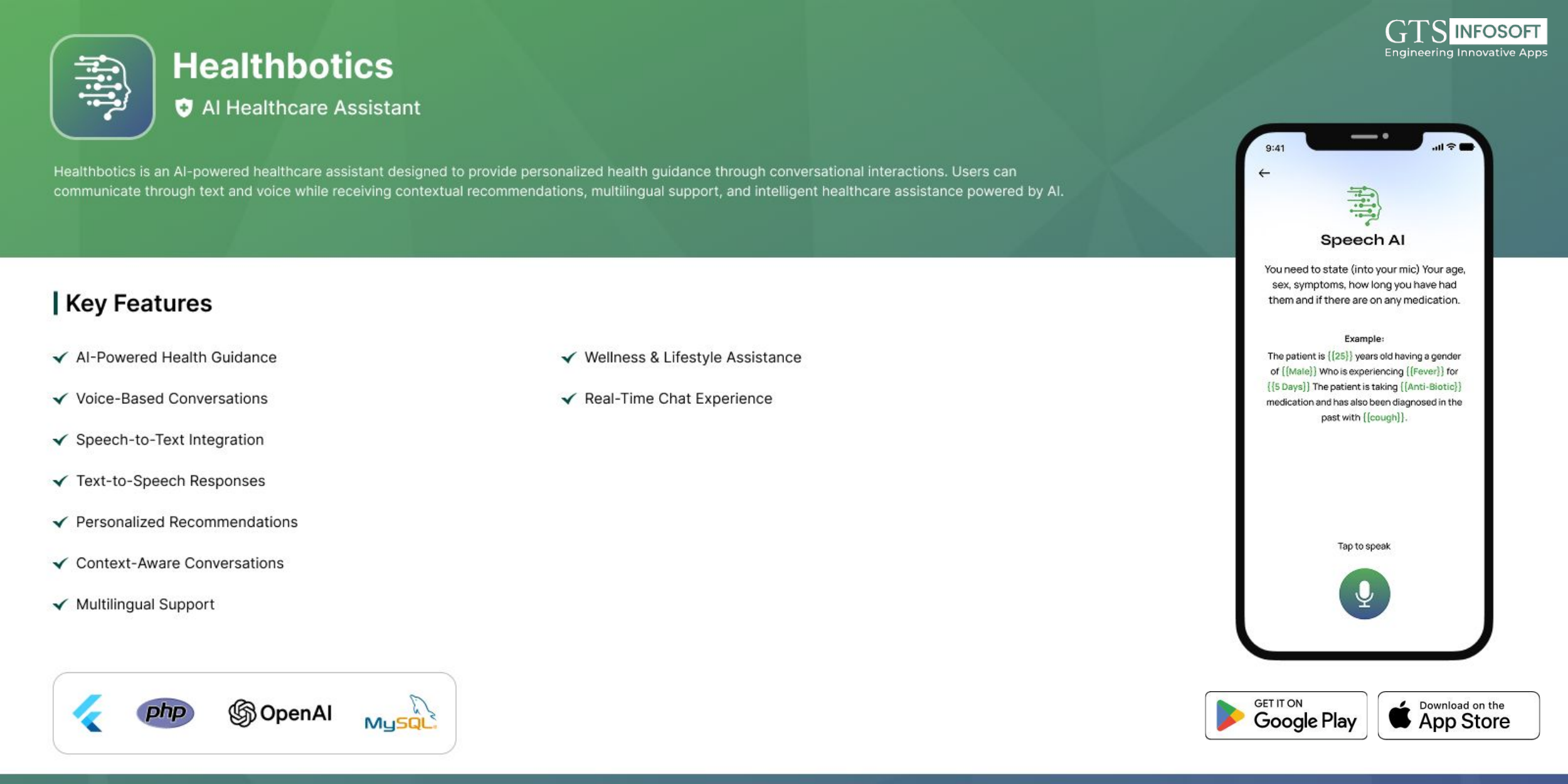 Healthbotics — AI healthcare assistant with voice & speech AI
