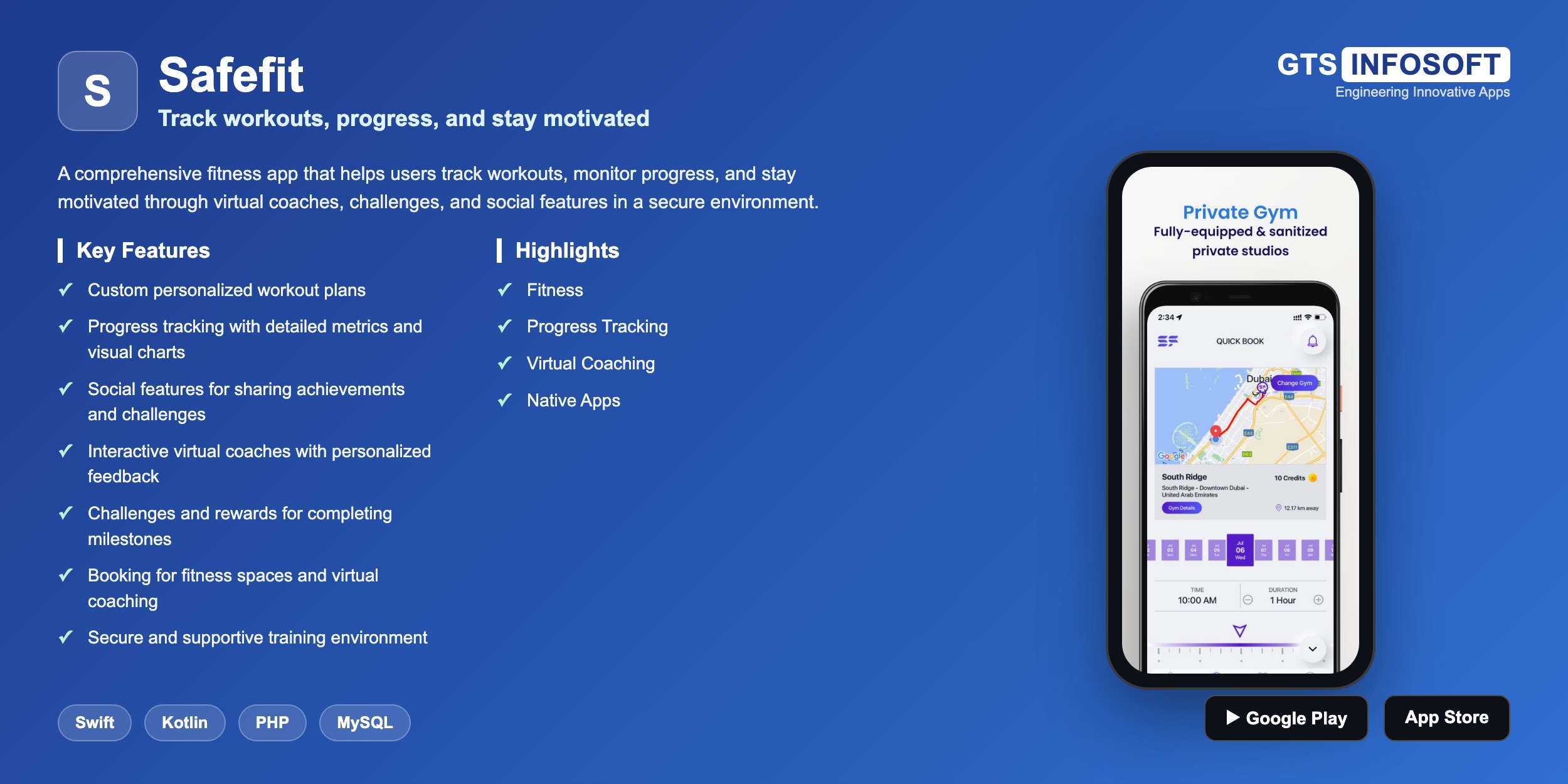 Safefit — Track workouts, progress, and stay motivated