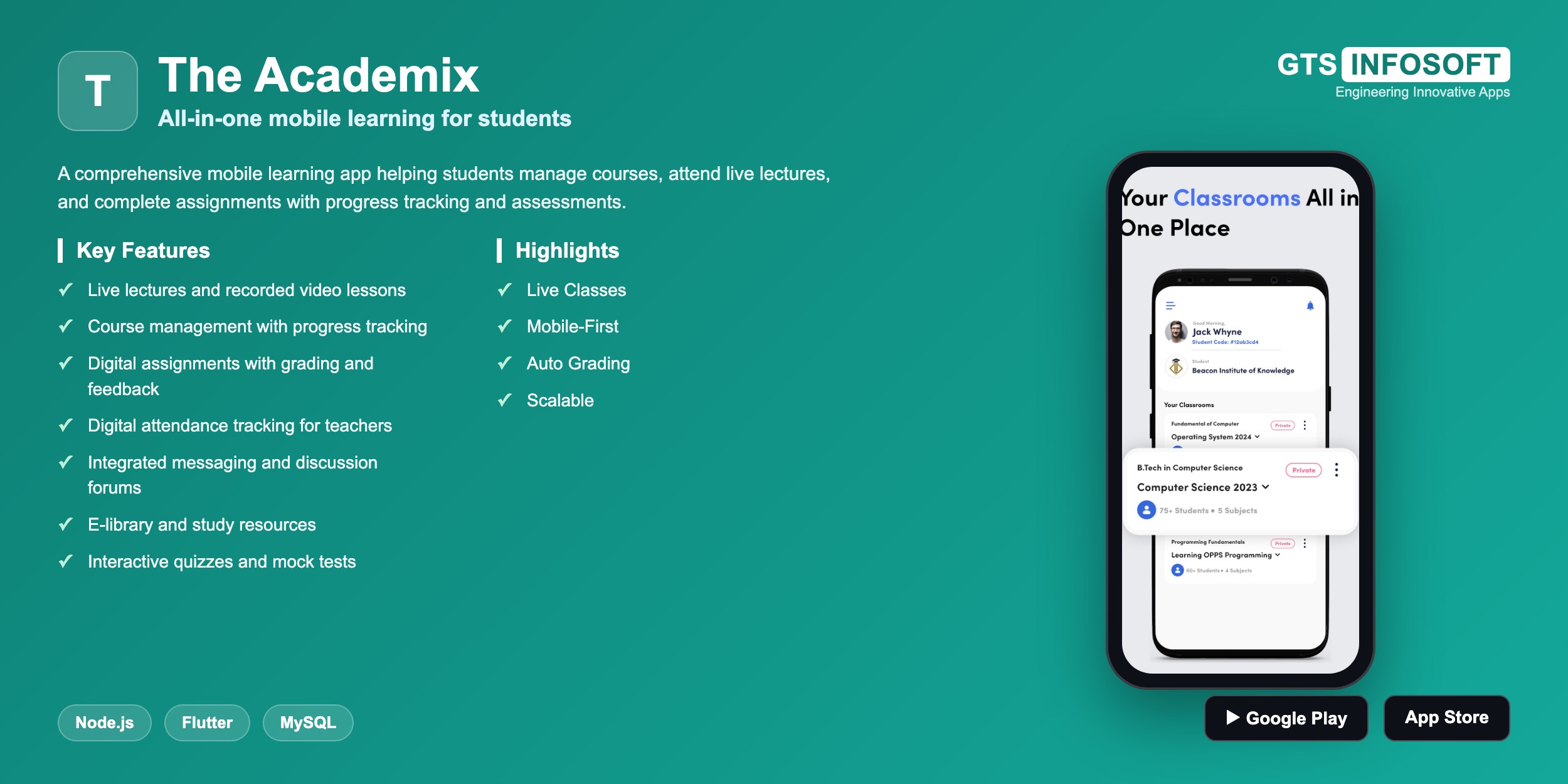 The Academix — All-in-one mobile learning for students