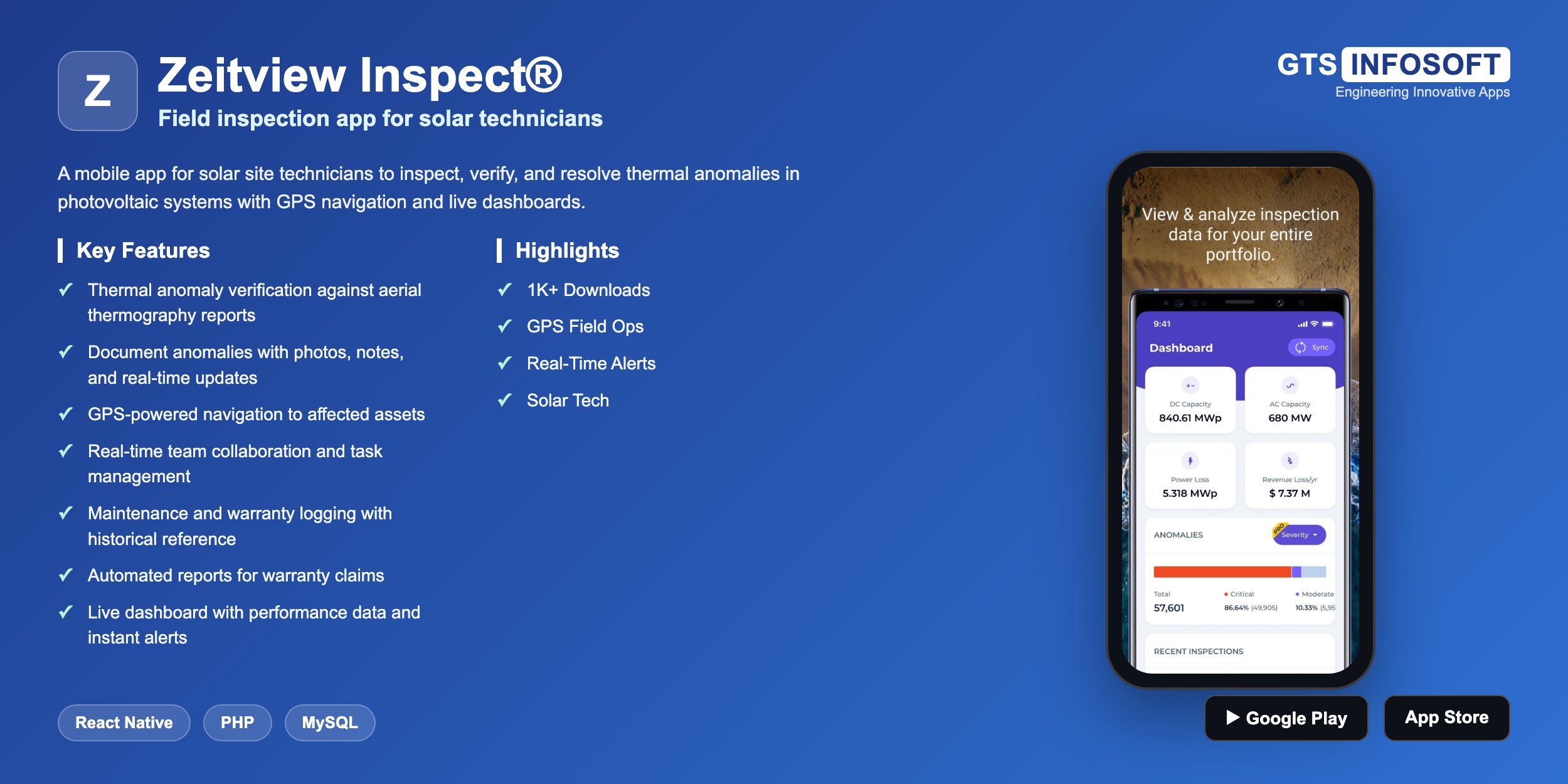 Zeitview Inspect® — Field inspection app for solar technicians