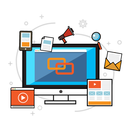Digital marketing services illustration